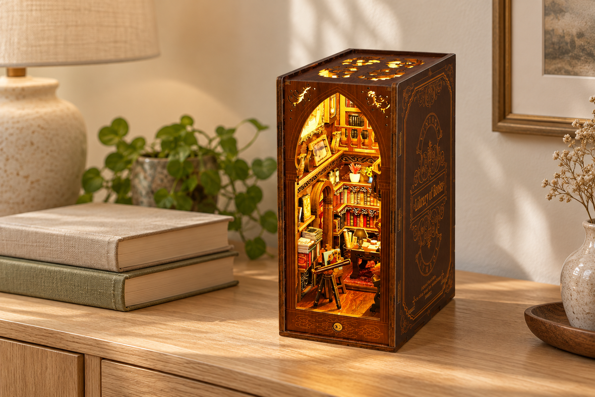 Library Nook in an AI-created sideboard setting based on real product photographs