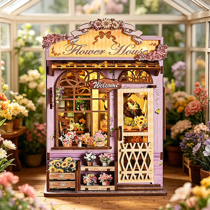 Quiet Corner Flower Room DIY Miniature Kit – DIY miniature house kit, HiNooki (image 1)