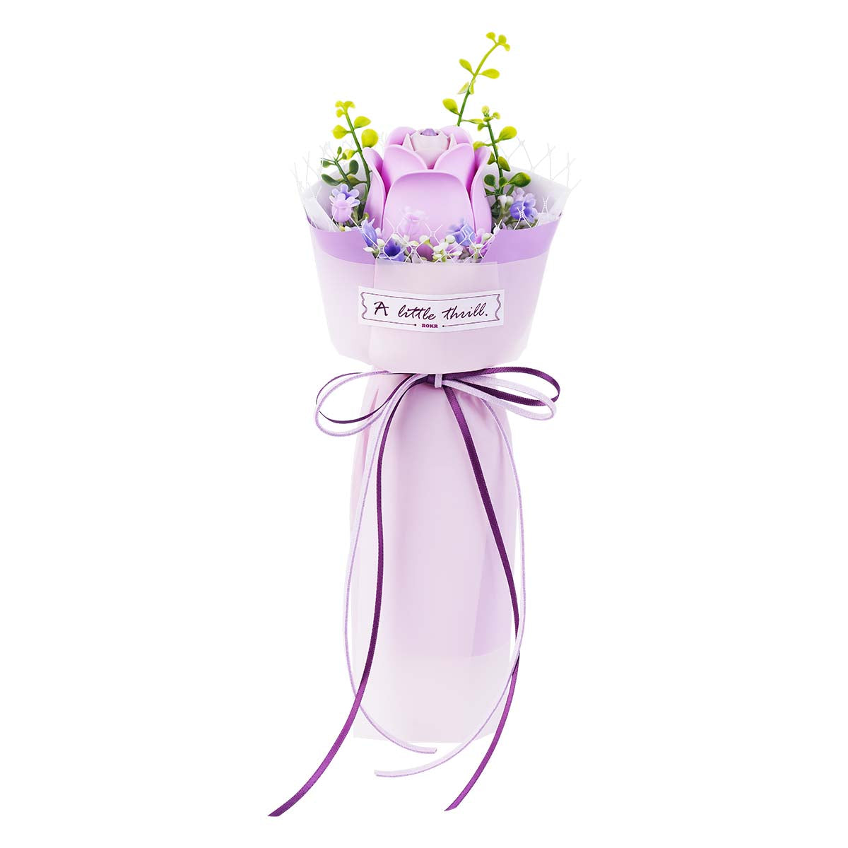 Purple Rose DIY Bouquet 3D puzzle finished display