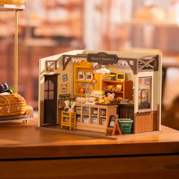Becka's Baking House DIY Book Nook Kit by HiNooki – Miniature Bookshelf Insert | Book Lovers Gift, Cozy Home Decor.