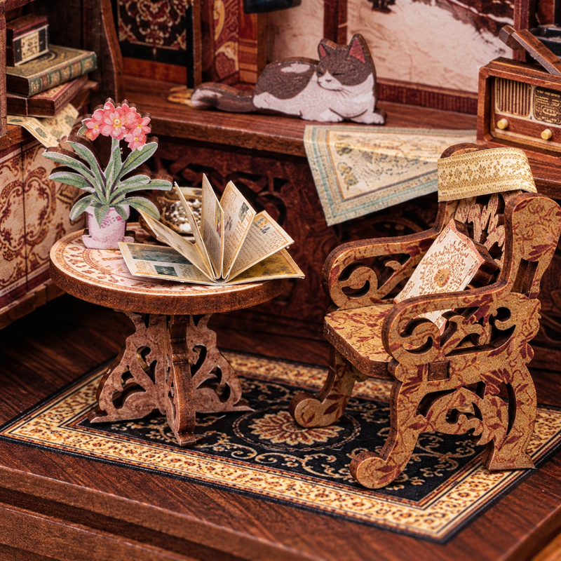 A seat beside an open book