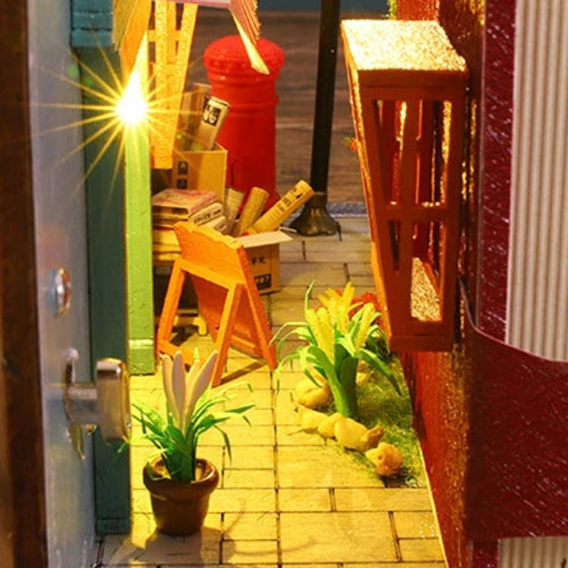 A planted passage between the buildings