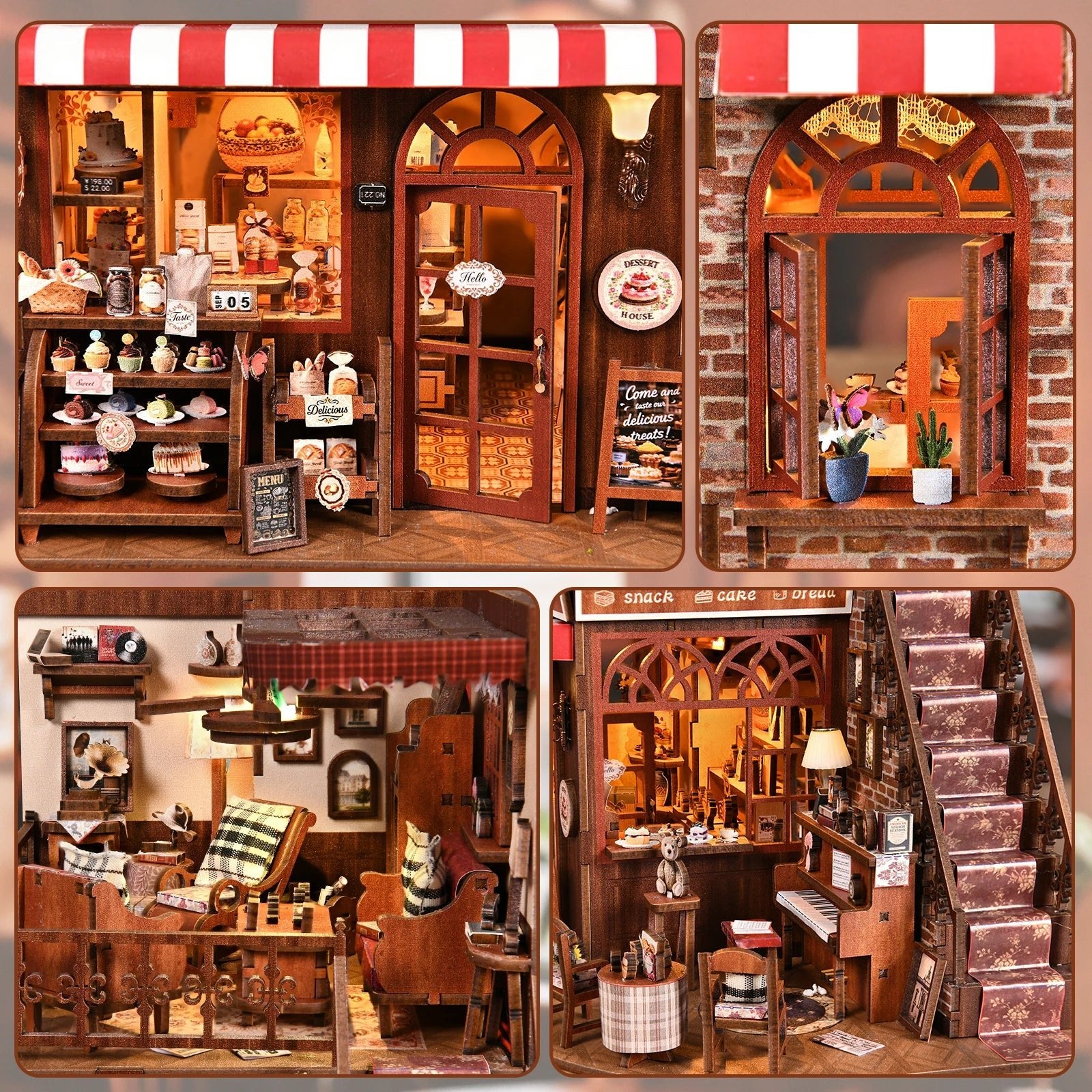 HiNooki - Corner Dessert HouseDIY Miniature House