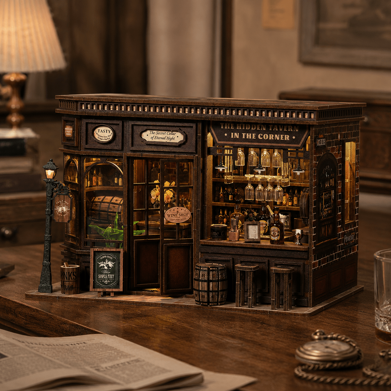 HiNooki - Corner TavernDIY Miniature House