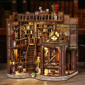 Dreamy Book Hall DIY Book Nook Kit by HiNooki – Miniature Bookshelf Insert | Book Lovers Gift, Cozy Home Decor.