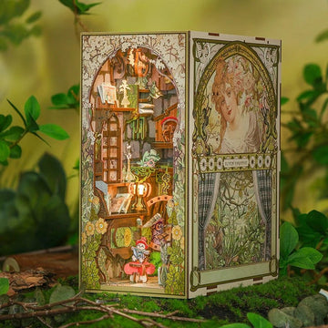 Elven Paradise DIY Book Nook Kit by HiNooki – Miniature Bookshelf Insert | Book Lovers Gift, Cozy Home Decor.