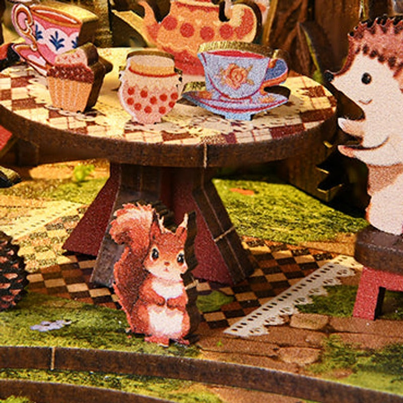 A tea table for woodland friends