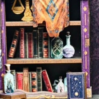 Tiny volumes and potion-like bottles