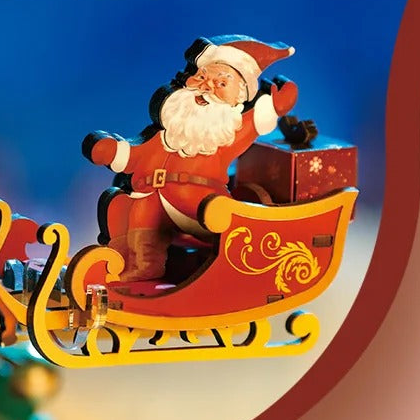Santa's red-and-gold sleigh