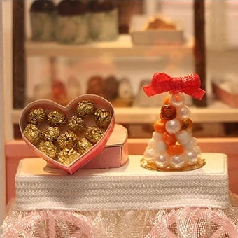 A heart-shaped chocolate box