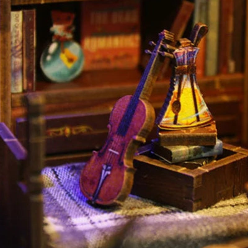 A violin among the spellbooks