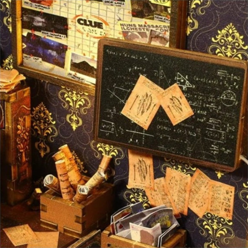 Clues pinned in place