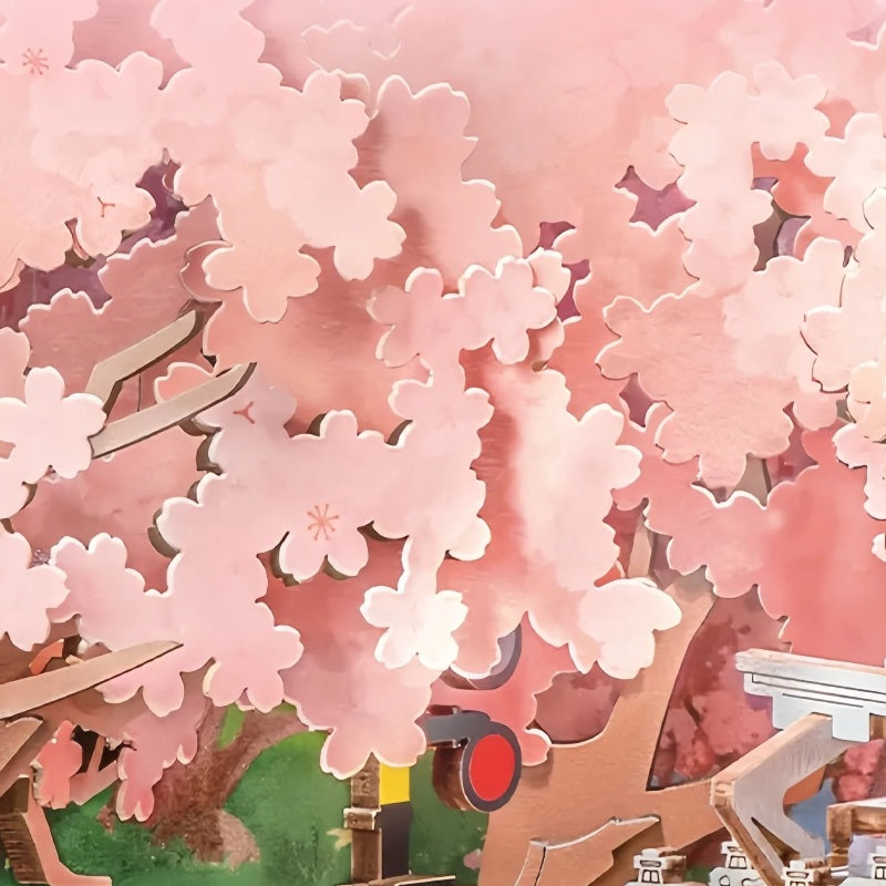 Blossoms above the little railway
