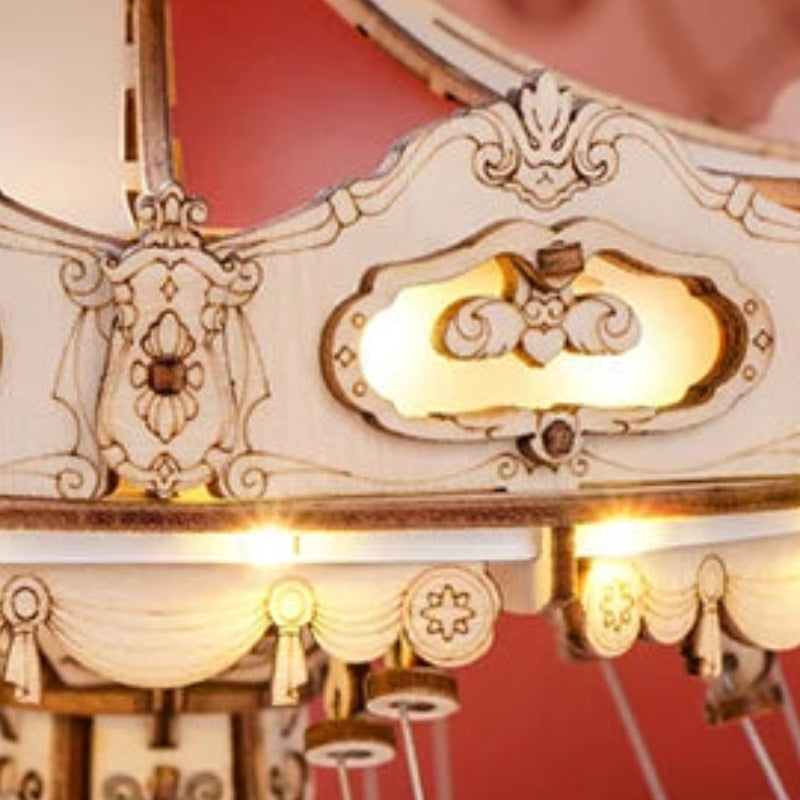 An ornate fairground canopy