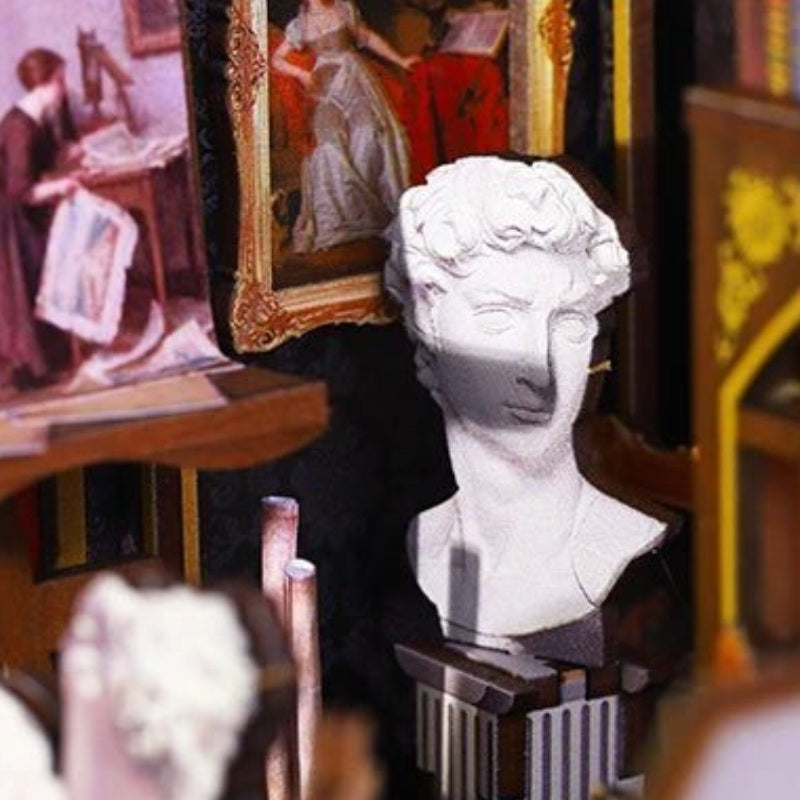 A sculpture in the studio