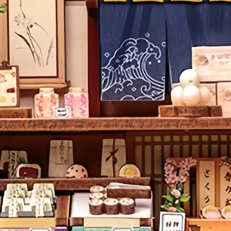 Small sweets, carefully arranged