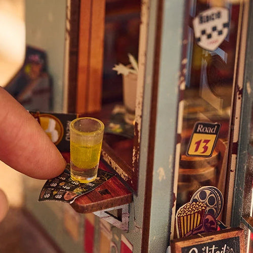 A tiny drink at the serving window