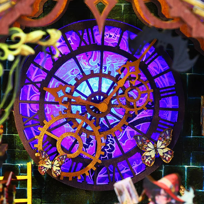 A clock window full of colour