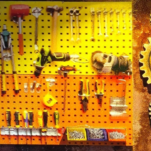 A pegboard for the smallest tools