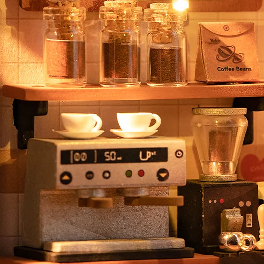 A miniature barista’s corner