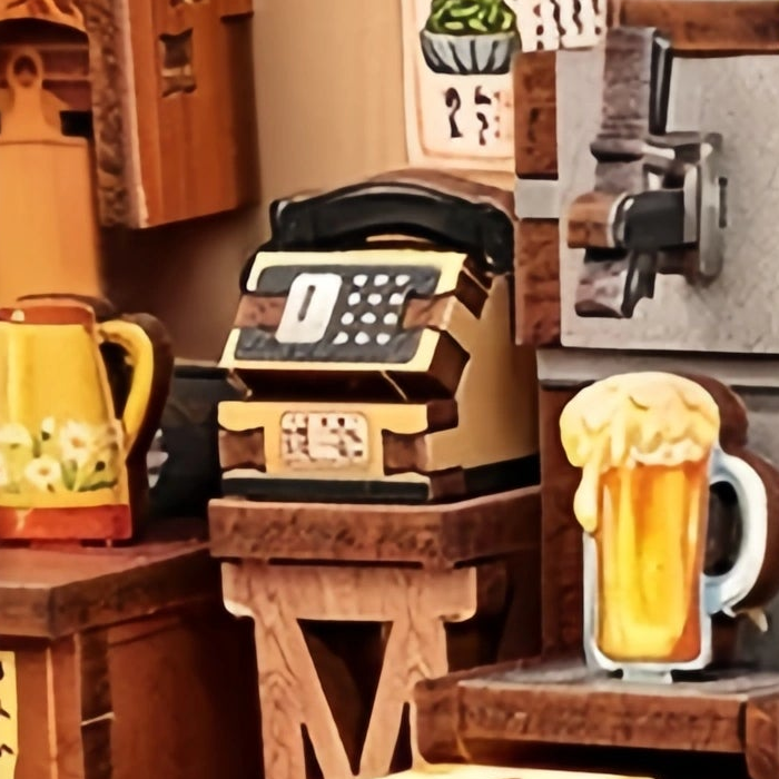 A little telephone beside the bar