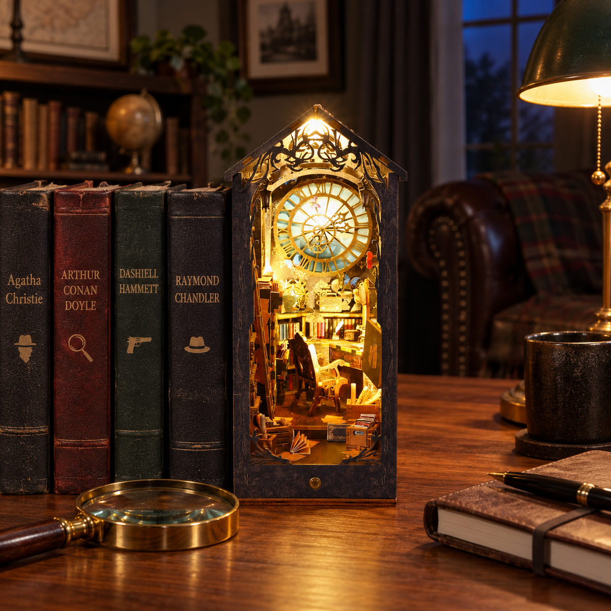 detective agency — a finished miniature in a personal home setting