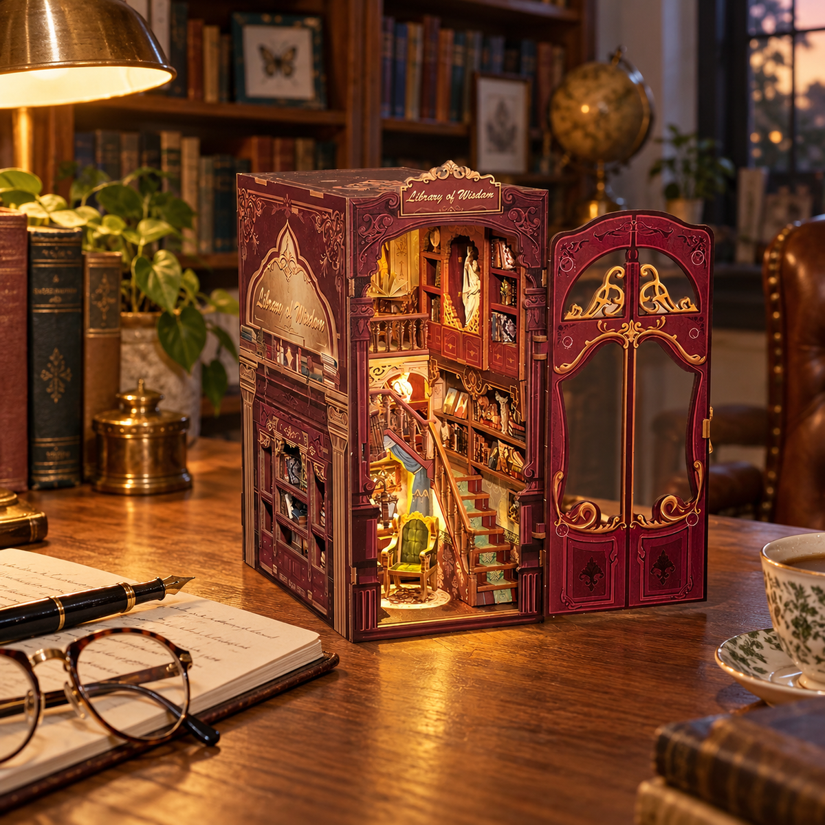 library of wisdom — a finished miniature in a personal home setting