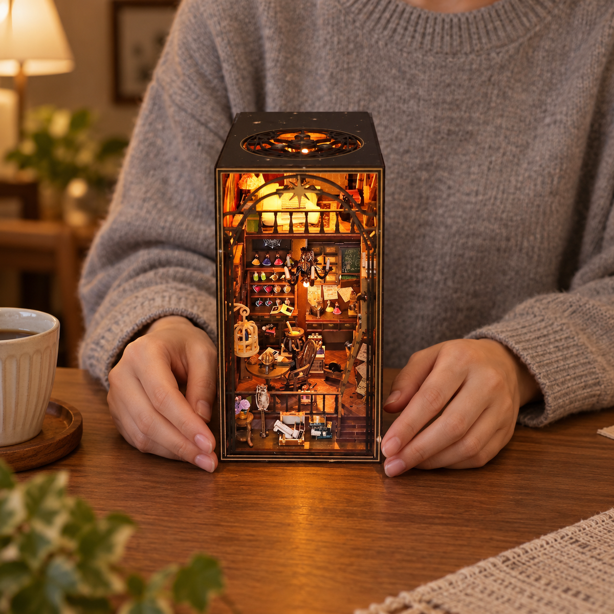 mira magic house — a finished miniature in a personal home setting