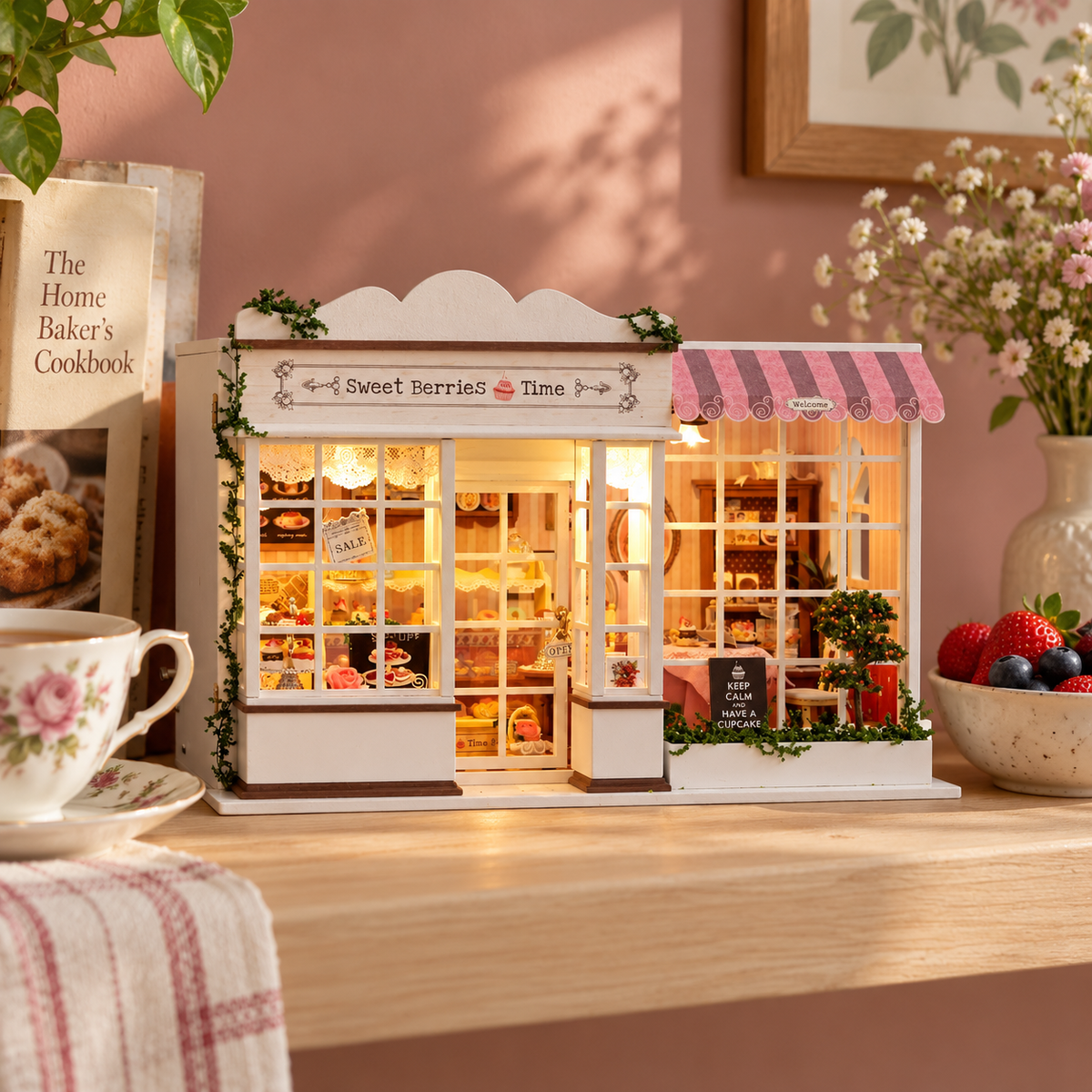 sweet berries time — a finished miniature in a personal home setting