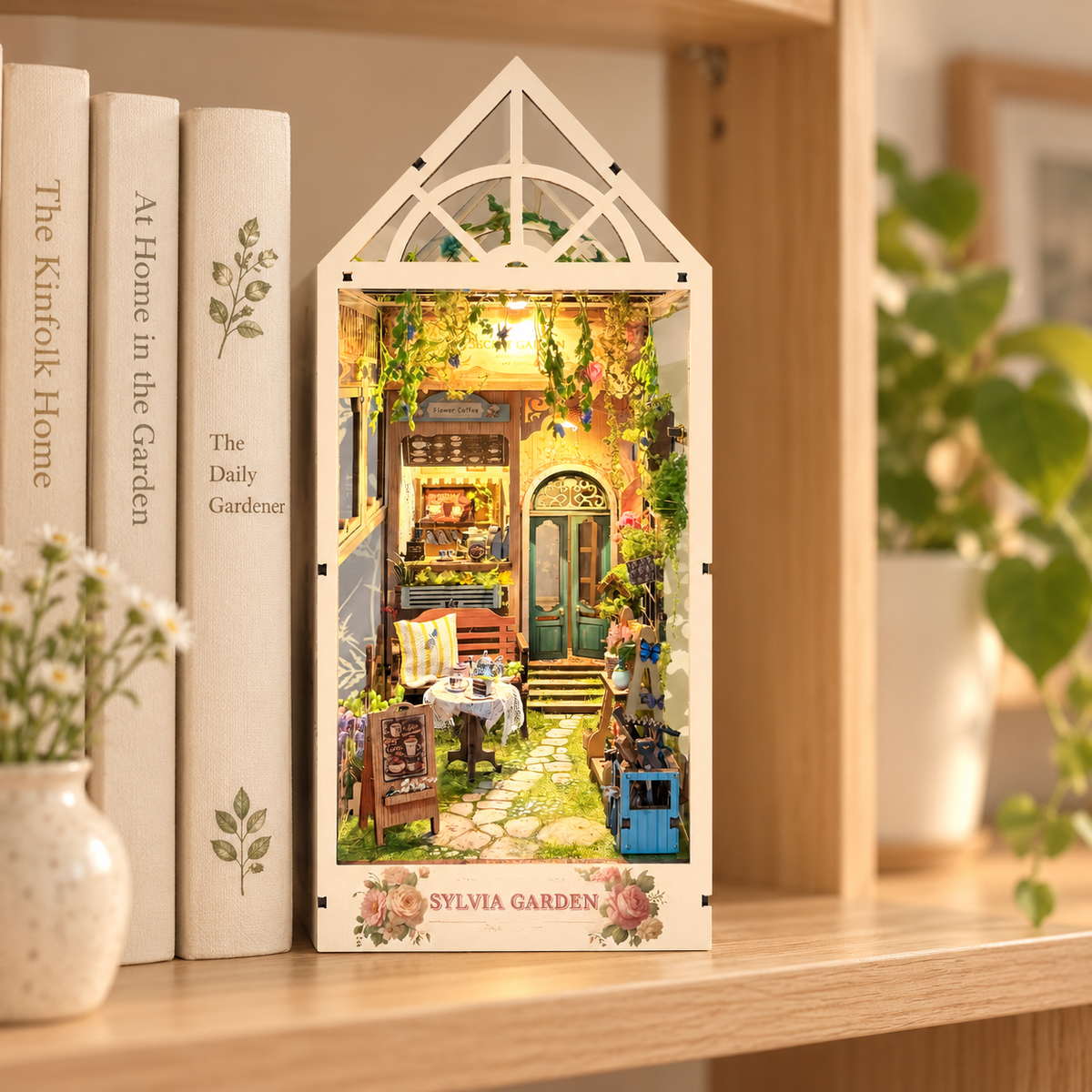 Sylvia Garden completed miniature displayed at home