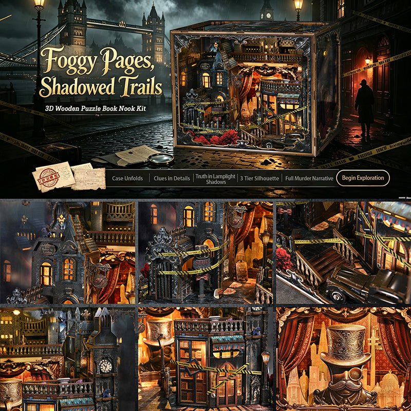 HiNooki - Lamplight Veiled PathDIY Book Nook Kit