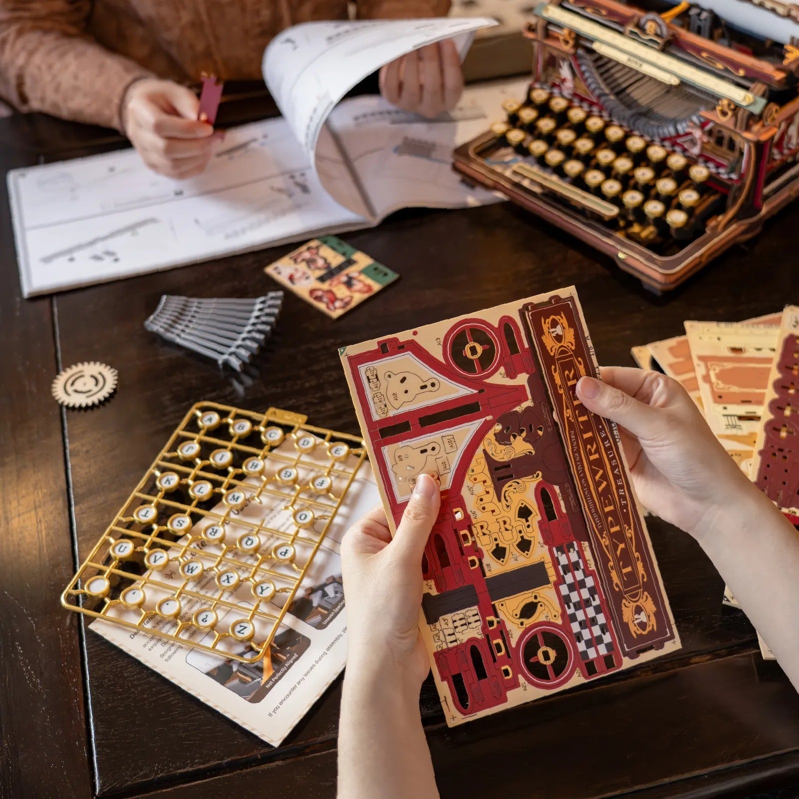 HiNooki - Mechanical Typewriter3D Wooden Puzzles