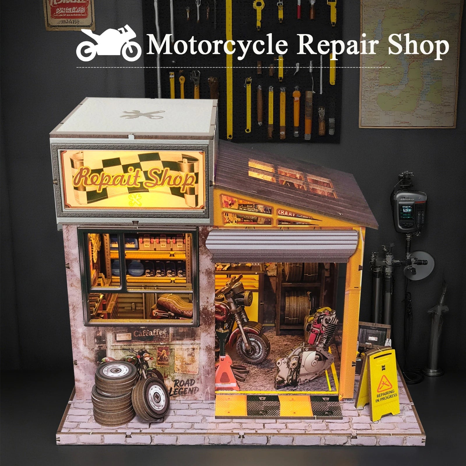 HiNooki - Motorcycle Repair ShopDIY Miniature House