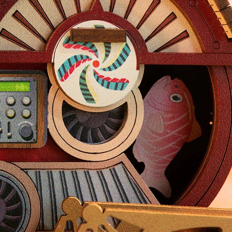 A little fishing wheel in motion