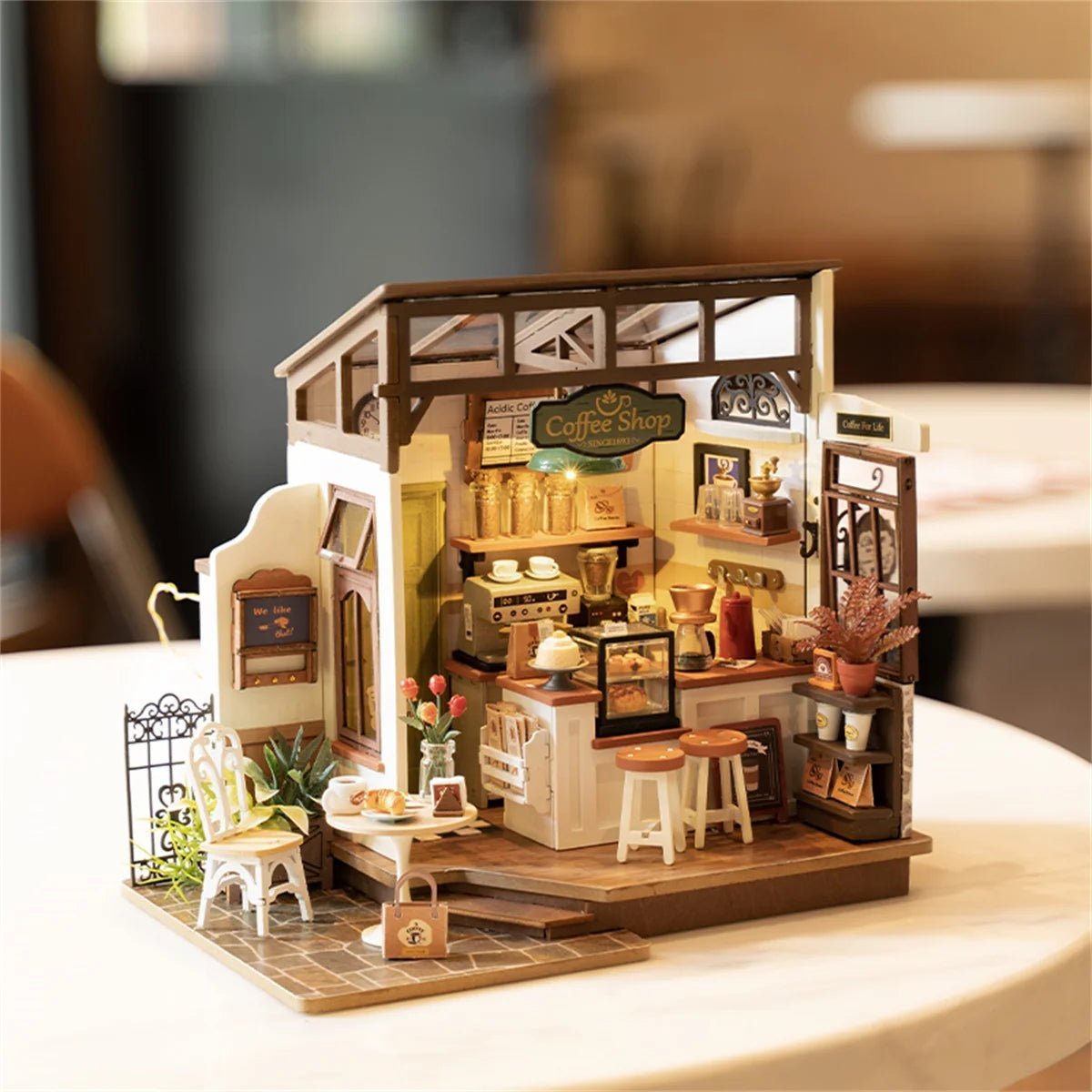 HiNooki - NO.17 Cafe3D Wooden Puzzles