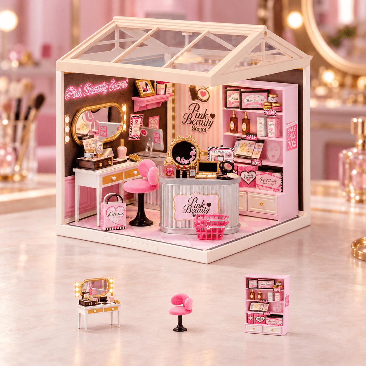HiNooki - Pink Beauty SecretDIY Miniature House Kit