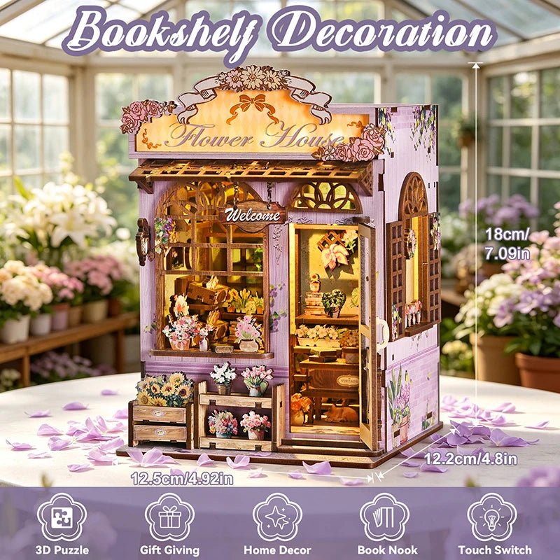 HiNooki - Quiet Corner Flower RoomBook Nook