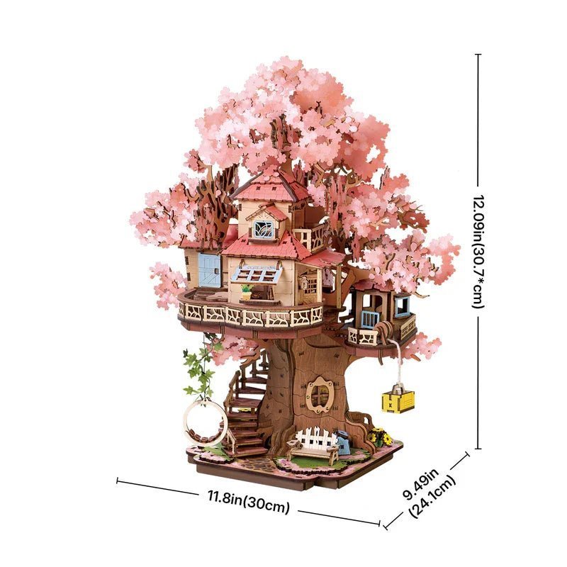 HiNooki - Sakura Tree House3D Wooden Puzzles