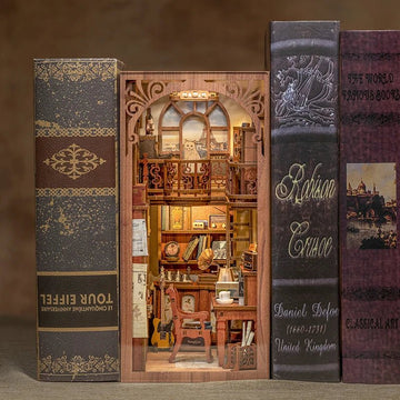 Secret Rhythm DIY Book Nook Kit by HiNooki – Miniature Bookshelf Insert | Book Lovers Gift, Cozy Home Decor.