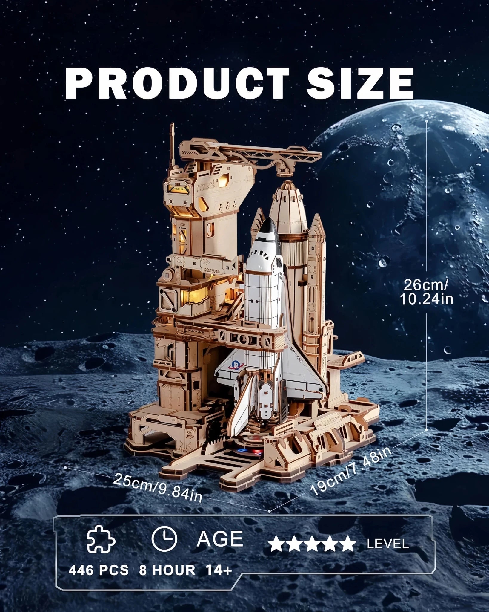 HiNooki - Space Shuttle3D Wooden Puzzles