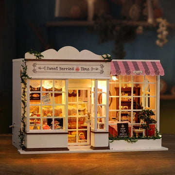Sweet Berries Time DIY Book Nook Kit by HiNooki – Miniature Bookshelf Insert | Book Lovers Gift, Cozy Home Decor.