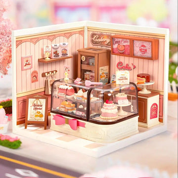 Tasty Cake Shop DIY Book Nook Kit by HiNooki – Miniature Bookshelf Insert | Book Lovers Gift, Cozy Home Decor.