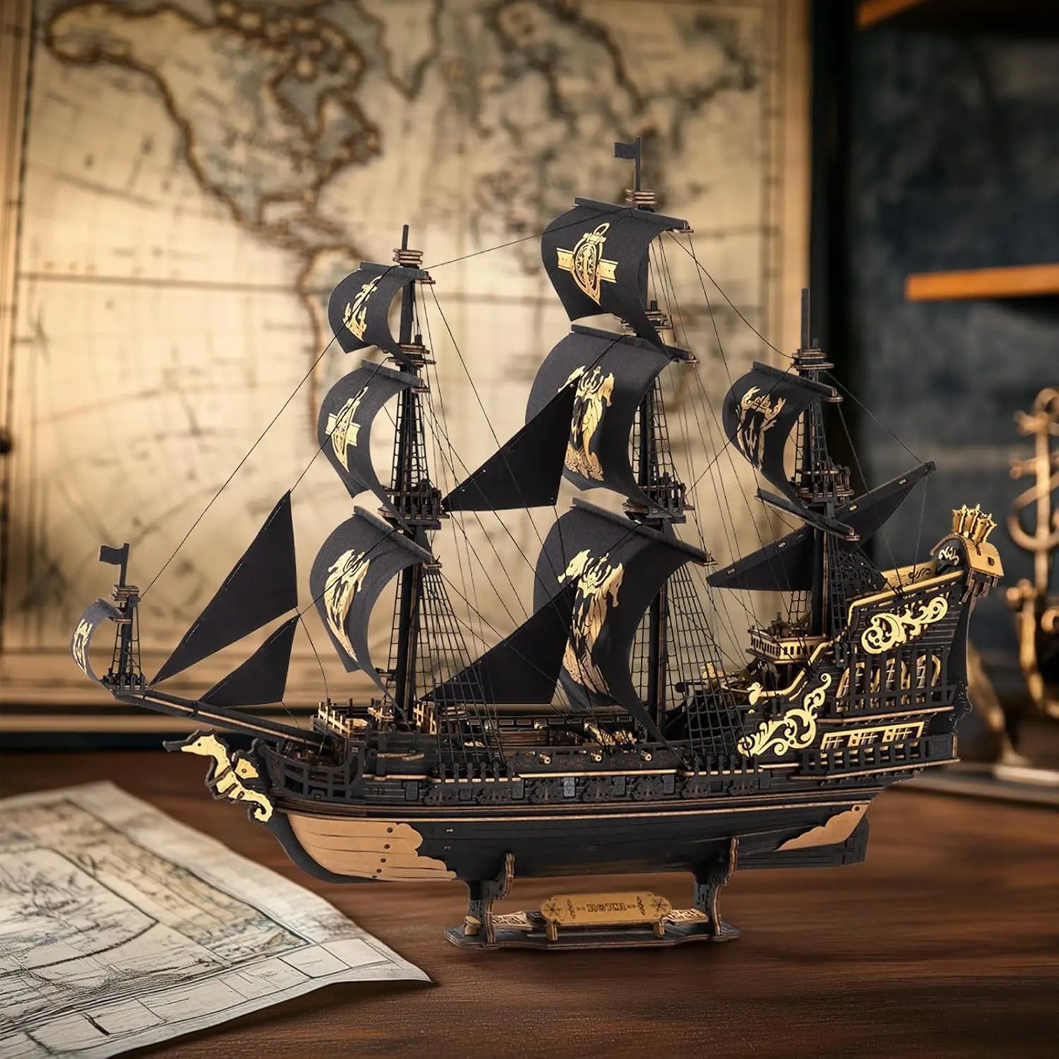 HiNooki - The Seahorse Barque3D Wooden Puzzles
