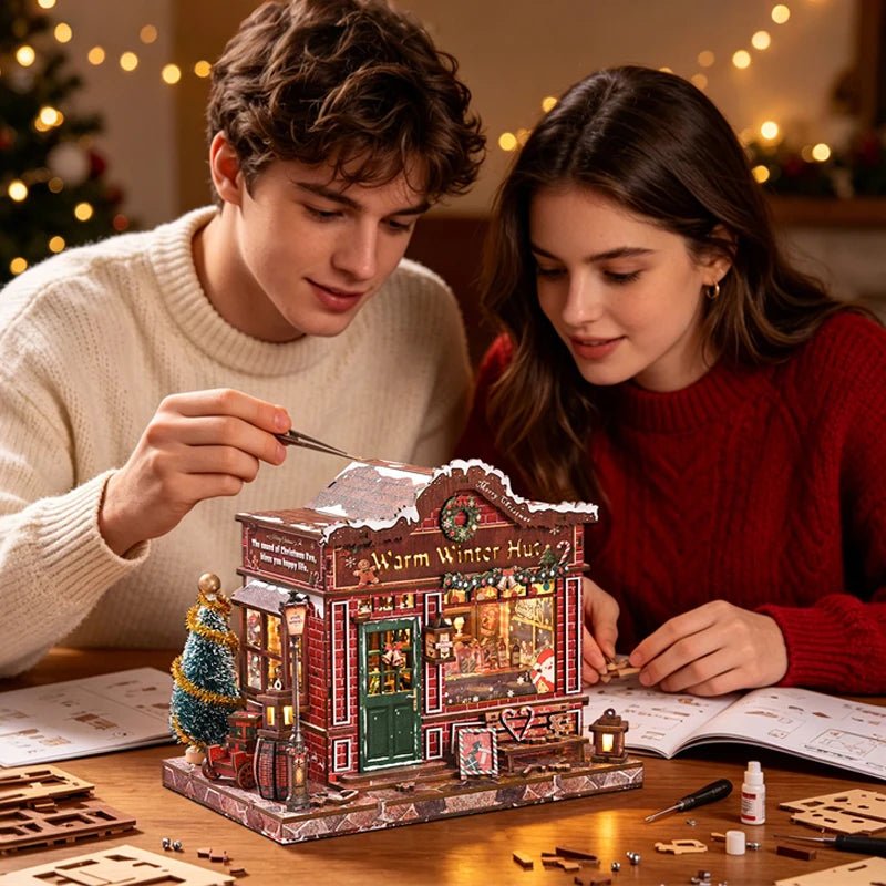 HiNooki - Warm Winter HutDIY Miniature House Kit