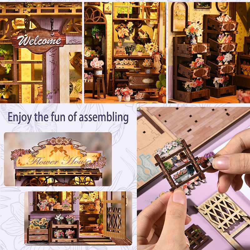 Quiet Corner Flower Room DIY Miniature Kit – DIY miniature house kit, HiNooki (image 5)