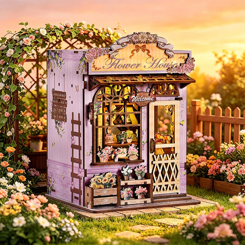 Quiet Corner Flower Room DIY Miniature Kit – DIY miniature house kit, HiNooki (image 2)