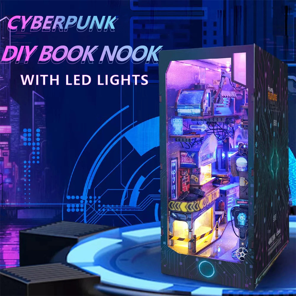 Endless Dimensions DIY Book Nook Kit by HiNooki – Miniature Bookshelf Insert | Book Lovers Gift, Cozy Home Decor.