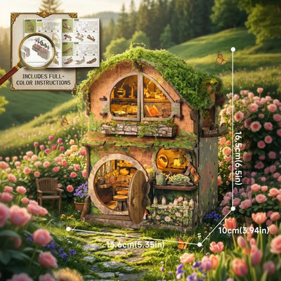 Green Vine Cottage size and instructions view