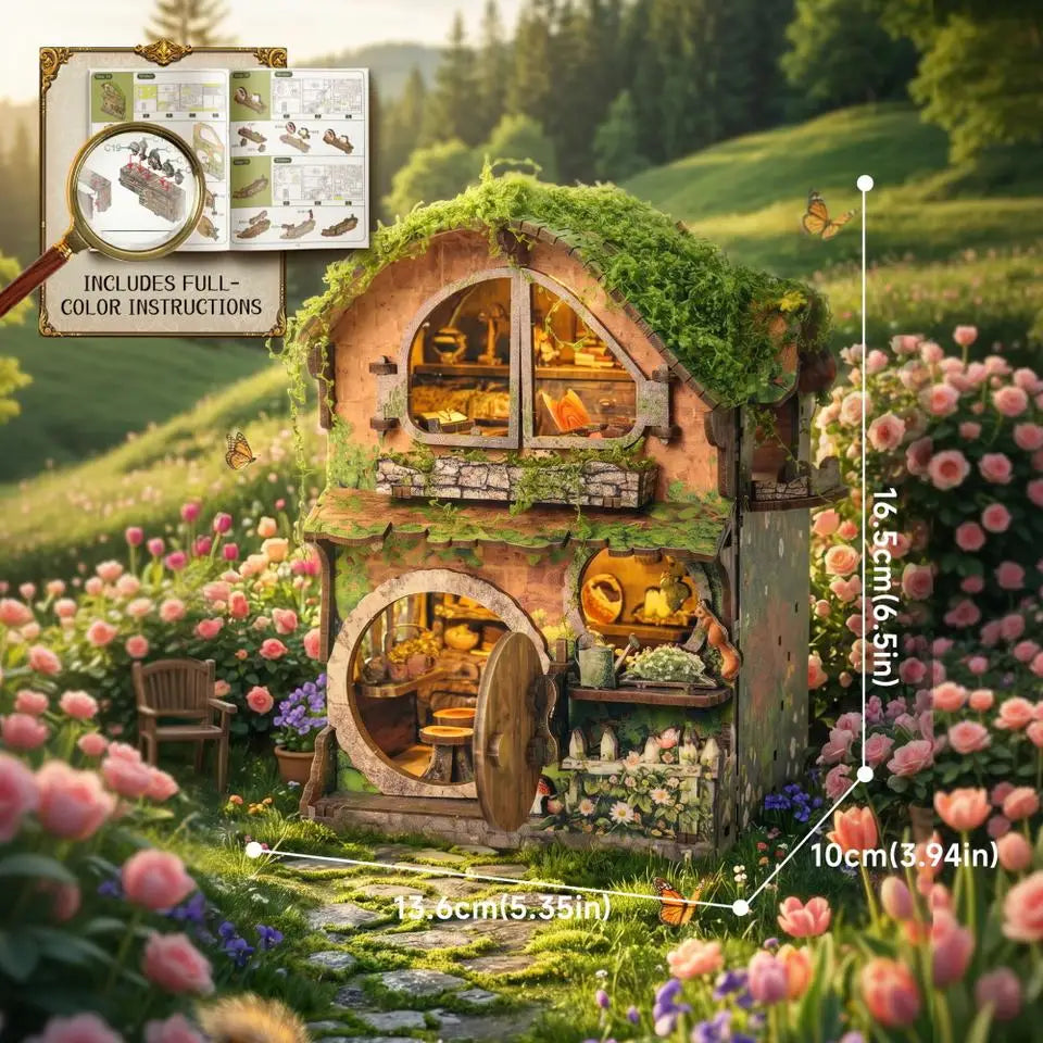 Green Vine Cottage size and instructions view