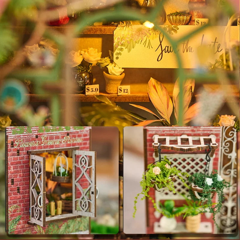 Blossomary Atelier DIY Book Nook Kit by HiNooki – Miniature Bookshelf Insert | Book Lovers Gift, Cozy Home Decor.